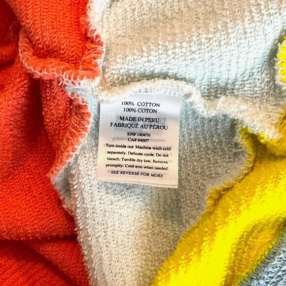Faherty Soleil Hoodie Sunrise Sweatshirt Color Block Rainbow Size S - Picture 9 of 10